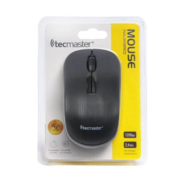 MOUSE TECMASTER INALÁMBRICO BÁSICO COLOR NEGRO - Imagen 3