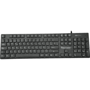 TECLADO TECMASTER BÁSICO CABLEADO USB COLOR NEGRO