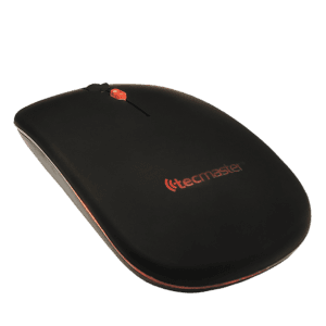 Mouse Tecmaster Slim Dual inalámbrico recargable color negro