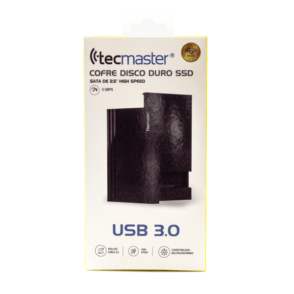TECMASTER COFRE DISCO DURO SATA de 2,5″, Ensamble y Ajuste Directo, USB 3.0 - Imagen 5