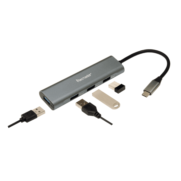 HUB TECMASTER Tipo C 3.1 - 4 PUERTOS - USB3.0 - Imagen 3