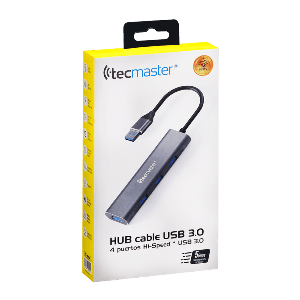 Tecmaster Hub Cable USB3.0 – 4 Puertos * USB3.0 - Imagen 4