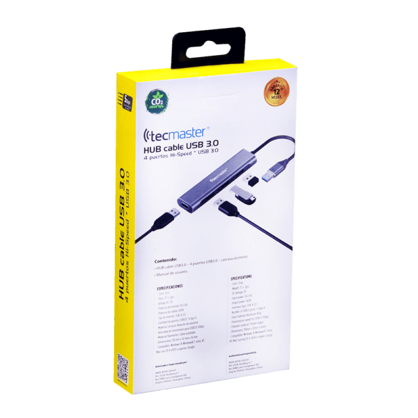 Tecmaster Hub Cable USB3.0 – 4 Puertos * USB3.0 - Imagen 5