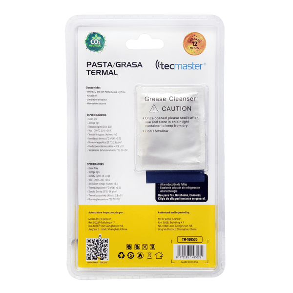 Tecmaster Pasta/Grasa Térmica - Imagen 4