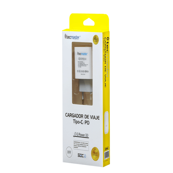Cargador de Viaje 1 Puerto Type - C Pd marca Tecmaster - Imagen 4