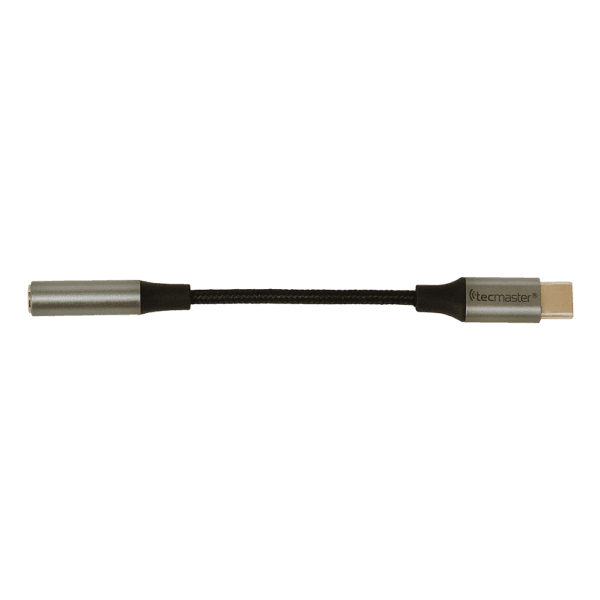 Adaptador Conversor de USB-C a Conector Audio de 3,5 Mm Aleación de Aluminio, Negro/Grafito Tecmaster - Imagen 2
