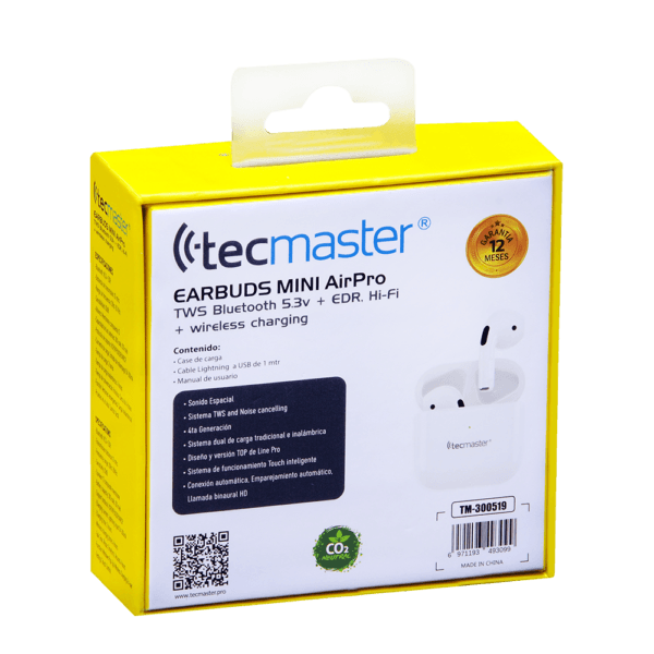 AUDÍFONOS TECMASTER MINI TWS BLUETOOTH 5.3V Hi-Fi - Imagen 5