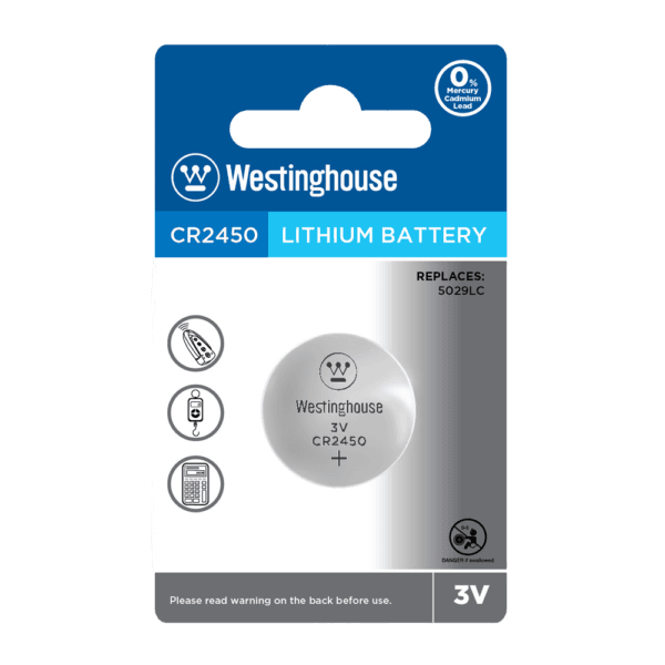 Pila de Lithium Westinghouse Cr2450 (Blister de 1 Unidad) - Imagen 2