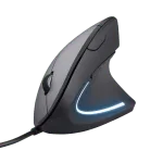 mouse black trust verto ergo wired
