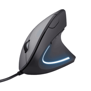 mouse black trust verto ergo wired