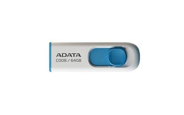 PENDRIVE ADATA AC008 DE 64GB RWE RETAIL COLOR BLANCO/AZUL 2.0 - Imagen 2
