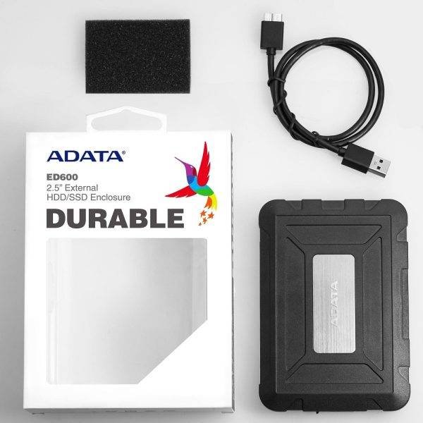 COFRE DE DISCO DURO ADATA  ED600 DE 2,5", USB 3.2 GEN 1, NEGRO - Imagen 2