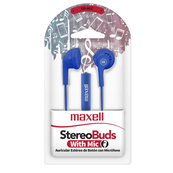AUDIFONO MAXELL EB-MIC COLOR AZUL CON Micrófono - Imagen 2