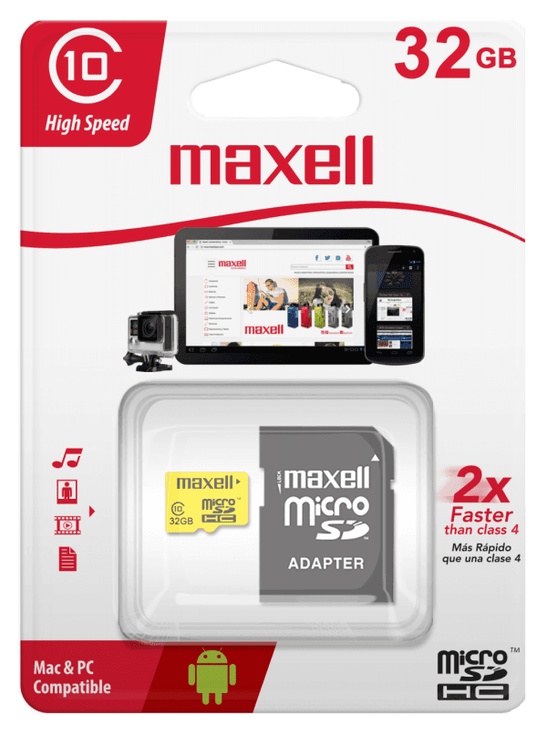 MEMORIA MAXELL MICRO SD DE 32GB CLASE 10