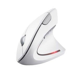 Mouse Trust Verto inalámbrico ergonométrico color blanco