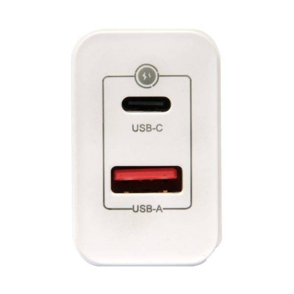 TECMASTER CARGADOR DE PARED, FAST CHARGING 2 PUERTOS, 1PD3.0 + 1QC3.0 – 45W, BLANCO - Imagen 2