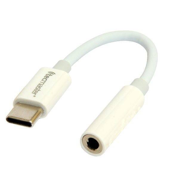 Adaptador conversor audio jack de 3.5mm a tipo-c - Tecmaster
