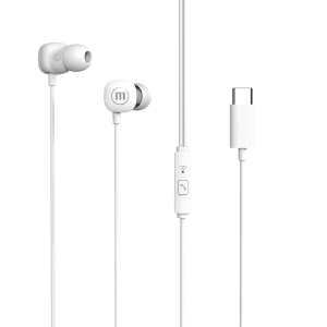 AUDIFONO MAXELL SQUARE TIPO C C/MIC COLOR BLANCO