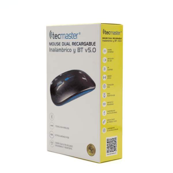 MOUSE TECMASTER SLIM DUAL INALÁMBRICO RECARGABLE COLOR GOLDEN ROSE - Imagen 2