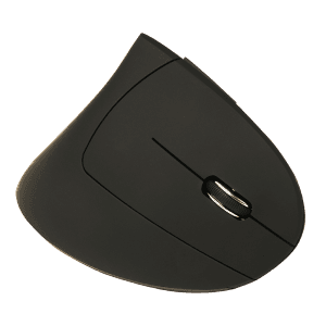 Mouse Tecmaster Inalámbrico Vertical Recargable Color Negro.