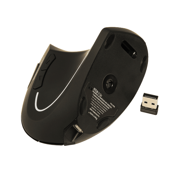 TECMASTER VERTICAL MOUSE INALÁMBRICO RECARGABLE NEGRO - Imagen 3