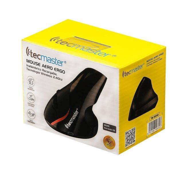 Mouse aero ergo inalámbrico recargable color negro marca tecmaster - Imagen 6