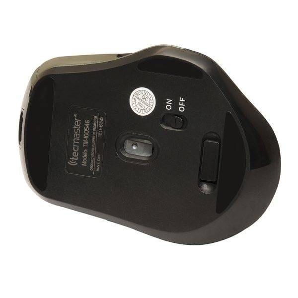 MOUSE TECMASTER ERGONÓMICO DUAL BLUETOOTH E INALÁMBRICO RECARGABLE, NEGRO/VERDE - Imagen 3
