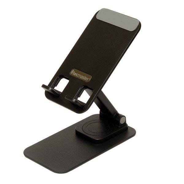 Soporte smartphones plegable portátil color negro tecmaster
