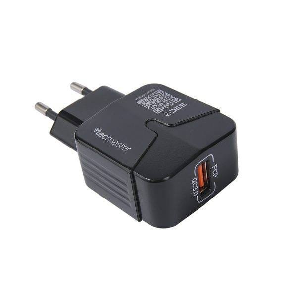 Cargador de pared quick charge color negro - Tecmaster 2025