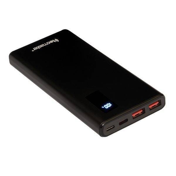 Powerbank pd Tecmaster, carcasa de aluminio, 10.000 mah, potencia máxima pd 20w+qc 18w máx, negro - Imagen 2