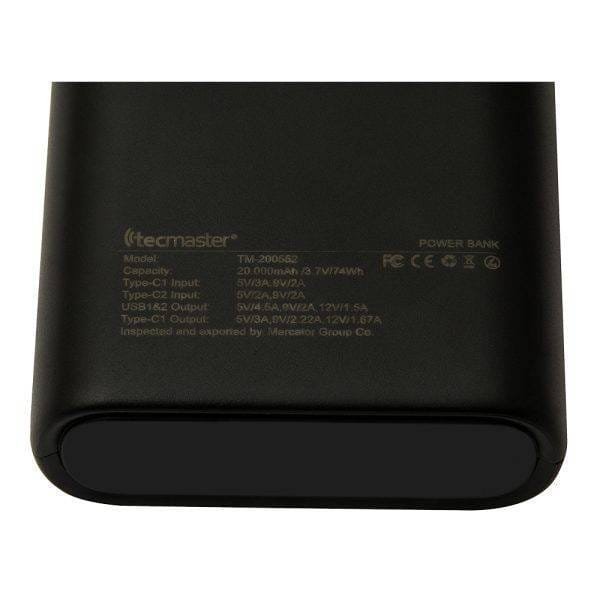 Power Bank Tecmaster de Super Carga Rápida 20.000 mAh /22.5W - Imagen 4