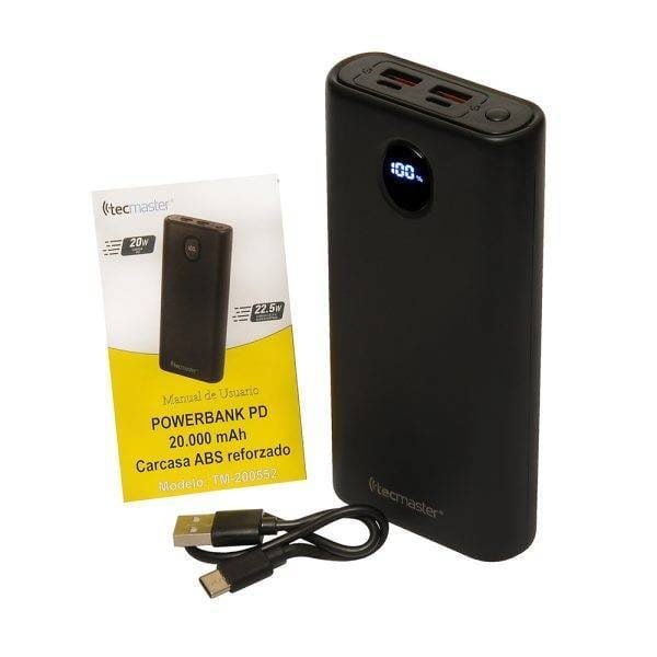 Power Bank Tecmaster de Super Carga Rápida 20.000 mAh /22.5W - Imagen 5