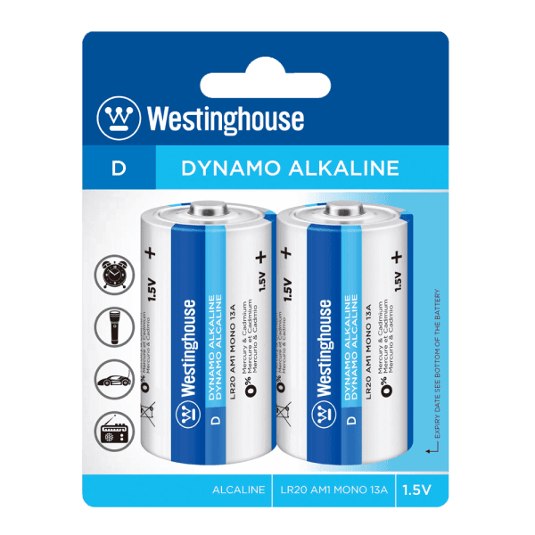 PILA ALCALINA WESTINGHOUSE D-2  (Blister de 2 unidades) - Imagen 2