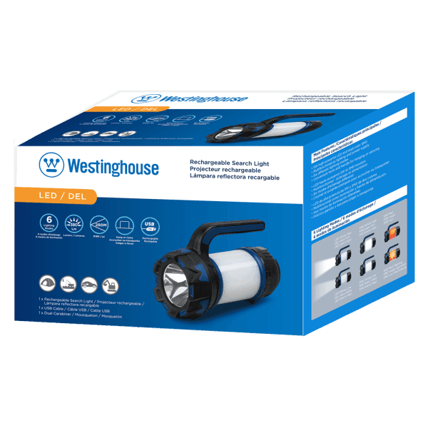 LINTERNA WESTINGHOUSE FAROL RECARGABLE DE 380 LUMEN - Imagen 2
