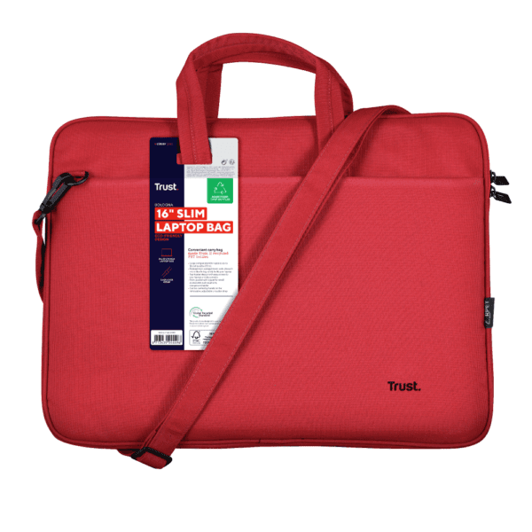 MALETÍN TRUST PARA NOTEBOOK BOLOGNA DE 16" ECO COLOR ROJO - Imagen 7
