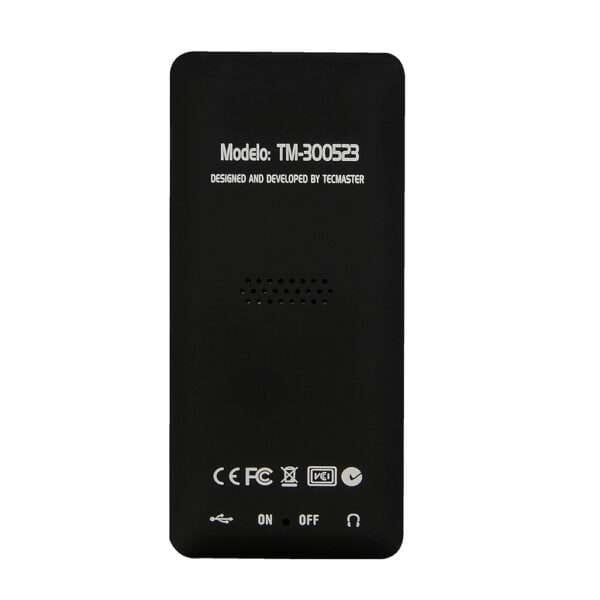 MP3 BLUETOOTH TECMASTER DE 16 GB CARCASA ABS CON AUDÍFONO ERGONÓMICO JACK 3.5 MM COLOR NEGRO - Imagen 2