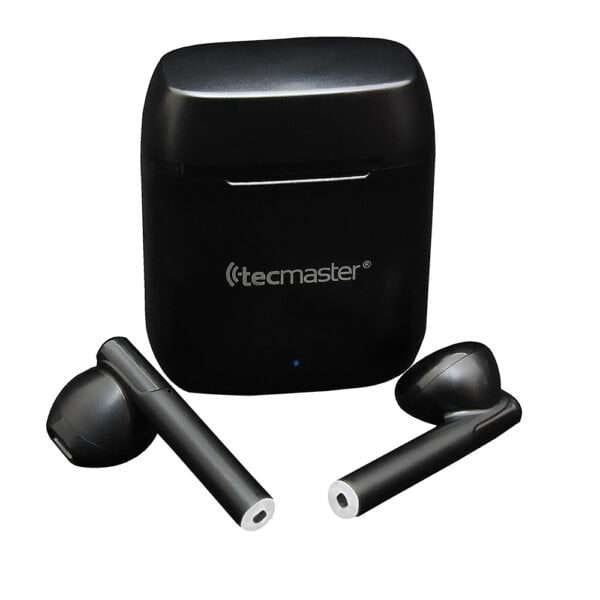 AUDÍFONO TECMASTER EARBUDS TWS – TIPO-C, BT INALÁMBRICO V5.3, HI-FI, TOUCH SMART CONTROL, COLOR NEGRO - Imagen 2