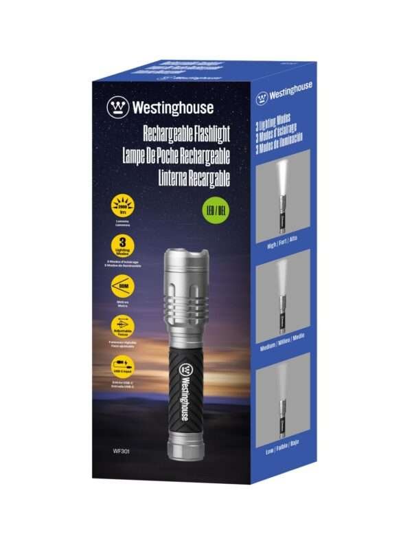 LINTERNA WESTINGHOUSE DE 2000 LUMEN RECARGABLE - Imagen 2