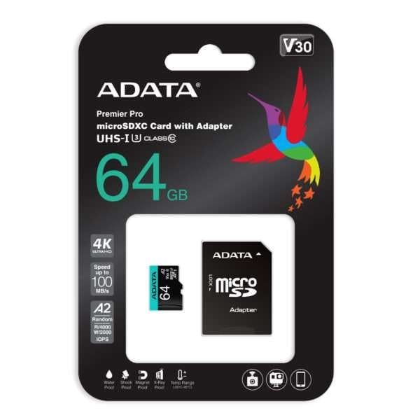 TARJETA DE MEMORIA MICRO PREMIER PRO SDXC/SDHC UHS- I U3 64G - Imagen 3