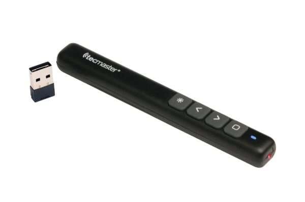 PUNTERO LÁSER TECMASTER, LÁPIZ INTELIGENTE MULTIFUNCIÓN CON FUNDA, NEGRO
