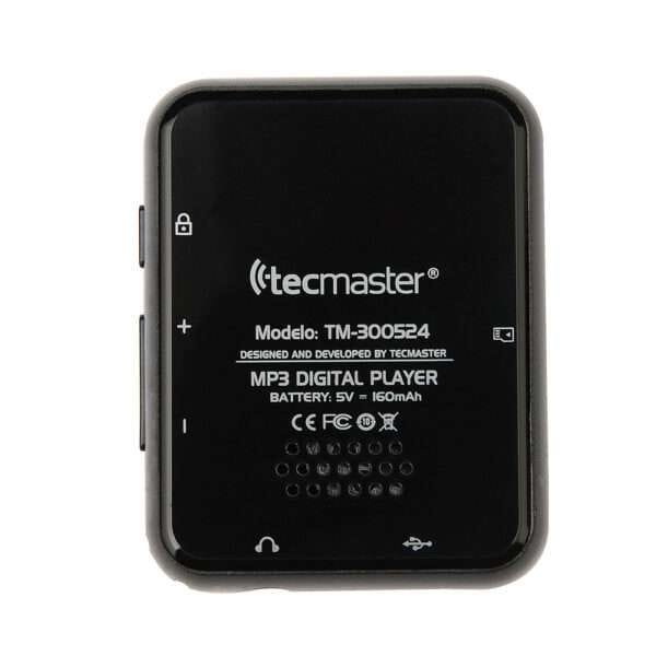 MP3 TECMASTER TOUCH SCREEN BLUETOOTH 16GB CON AUDÍFONO ERGONÓMICO JACK 3.5 MM, COLOR NEGRO - Imagen 2