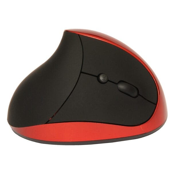 Venta Mouse ergonómico inalámbrico recargable, negro/rojo