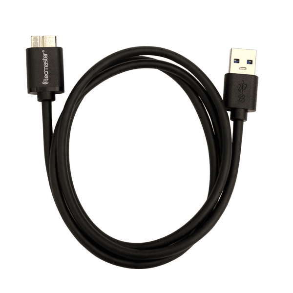 Cable usb-a 3.0 a micro-b 3.0 – 1 mt, super speed 5gbps, negro tecmaster