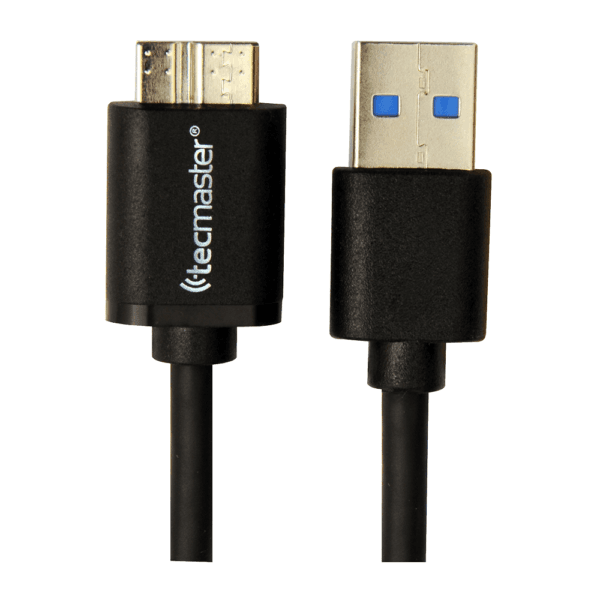 Cable usb-a 3.0 a micro-b 3.0 – 1 mt, super speed 5gbps, negro tecmaster - Imagen 2
