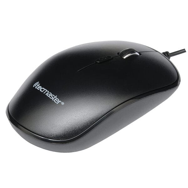 Venta de Mouse óptico usb cableado, 4 botones color negro