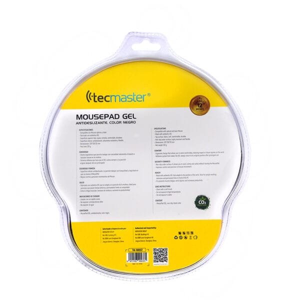 MOUSEPAD TECMASTER DE TELA ANTIDESLIZANTE COLOR NEGRO - Imagen 6
