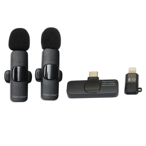 Micrófono dual para celular Iphone y Android Tecmaster