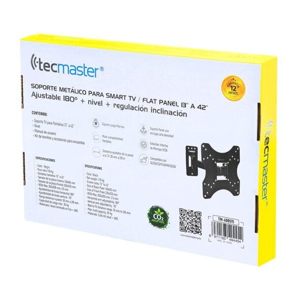 Soporte metal smart tv / flat panel 13’’ a 42’’ Tecmaster - Imagen 4