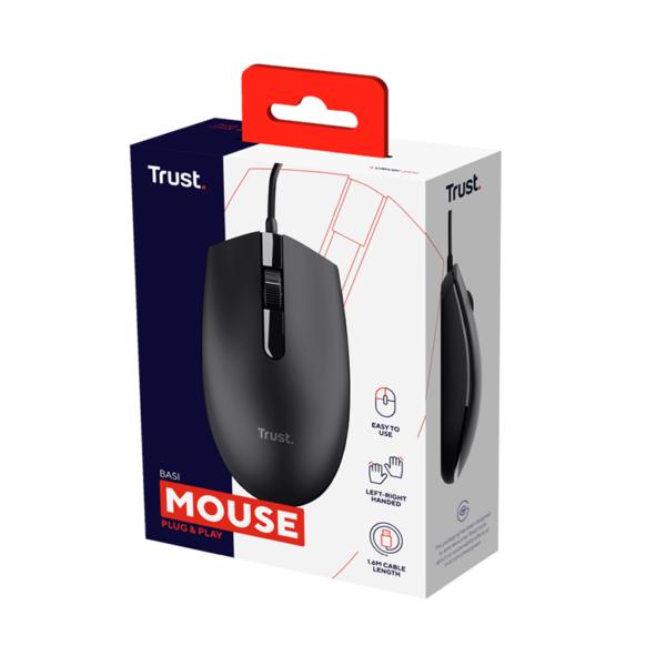 Mouse basi alambrico trust - Imagen 4