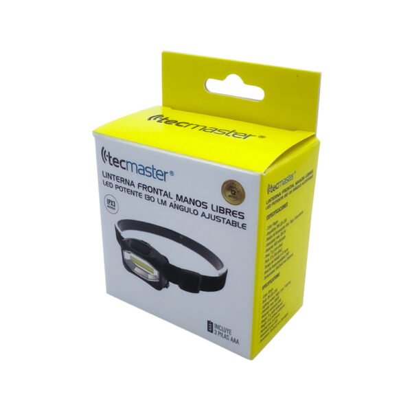 Linterna frontal manos libres tecmaster ángulo ajustable - Imagen 8